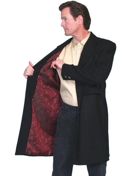 Mens Old West Collection Coat Wahmaker Frock Dragon Lining With