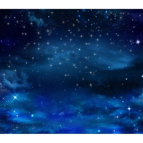 Blue Sky Glitter Star Night Custom Photography Background
