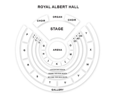 Royal Albert Hall Seating Plan Detailed