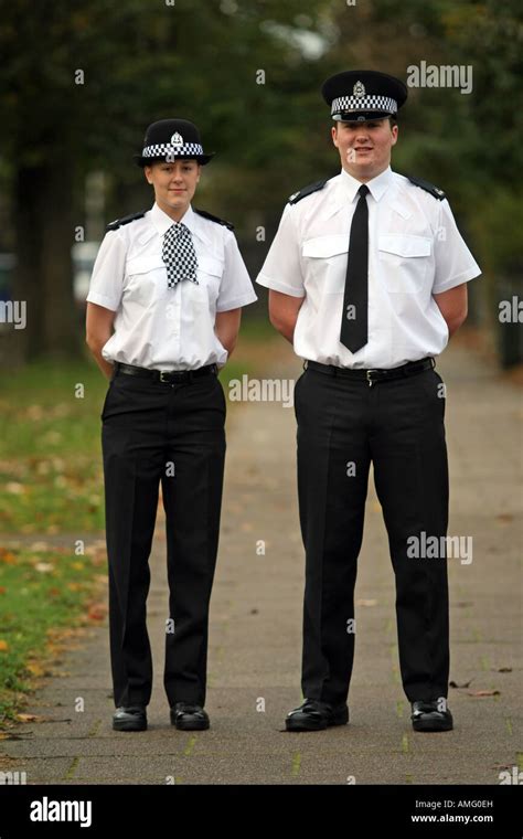 A Young Male And Female Probationer Police Officer For Grampian Police