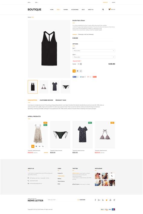 Boutique Psd Ecommerce Template On Behance