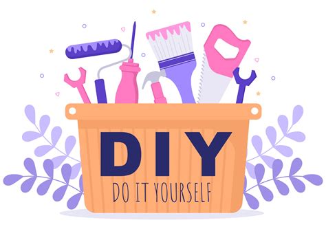 Diy Tools Do It Yourself Background Illustration For Home Renovation