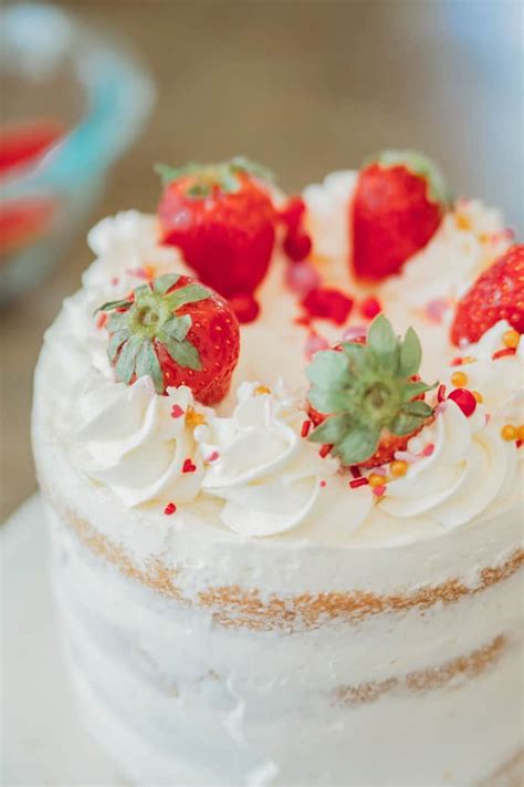 Use them in commercial designs under lifetime, perpetual & worldwide rights. Strawberry Naked Cake with Rose Buttercream - A Classic Twist
