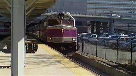 Hd Mbta Commuter Rail At Boston North Station Youtube