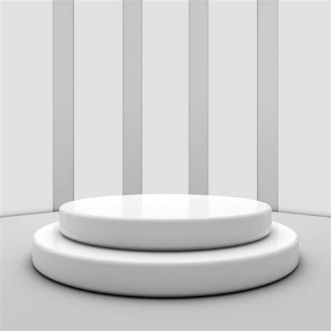Premium Photo Abstract Minimal Modern Round Pedestal Or Podium 3d