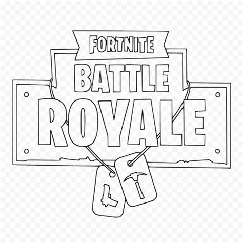 HD Outline Fortnite Battle Royale Logo PNG Citypng