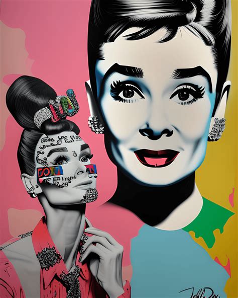 High Detailed Pop Art Style Audrey Hepburn Graphic · Creative Fabrica