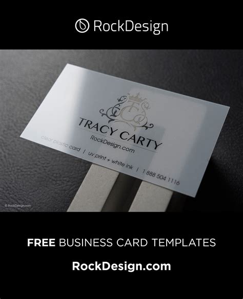 Elegant White Printed Plastic Name Card Template Tracy Carty In 2021