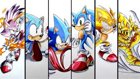 Drawing Sonic Characters Compilation 8 Youtube