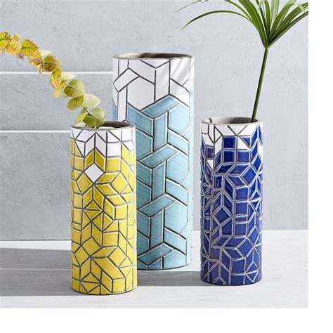 Modern Tile Vases Diy Vase Mosaic Vase Vase Design