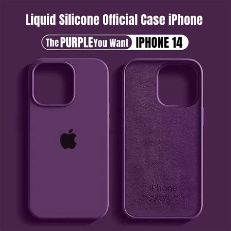 Profundo Roxo Quadrado Capa De Silicone L Quido Para Iphone Pro Max Plus Macia