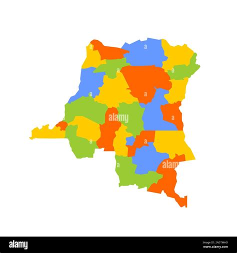République Démocratique Du Congo Carte Politique Des Divisions