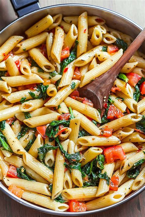 Shrimp And Spinach Penne Pasta