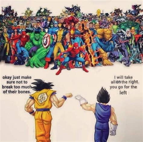 Goku Vs Vegeta Vs The Marvel Universe Who Would Win Very Aware