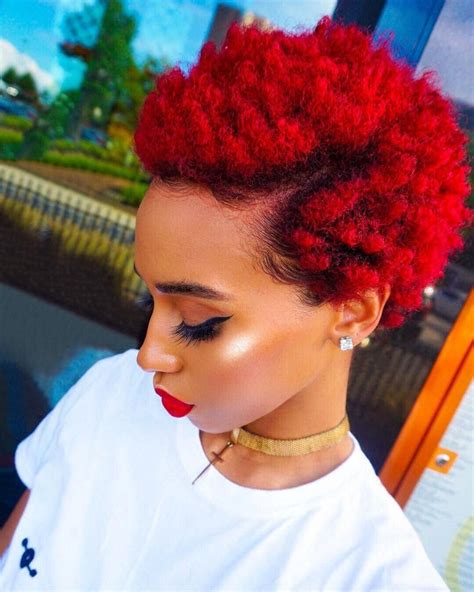 Color Coolafricanhairstyles Natural Hair Styles Dyed Natural Hair Short Natural Hair Styles