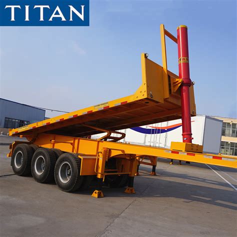 Titan 2040ft Container Dump Tipper Chassis Semi Trailer For Sale