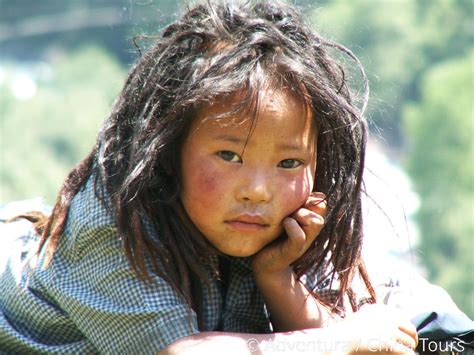 Nepál Sikkim A Bhútán Portrait Enfant Photographie De Portraits Et