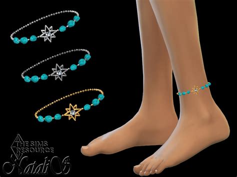 Starry Turquoise Gem Anklet The Sims 4 Catalog