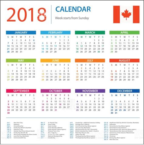 Take Printable Canadian Calendar With Holidays Calend