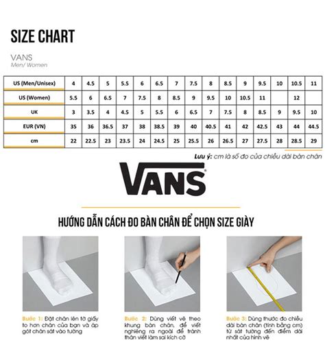 Vans Authentic Size Chart