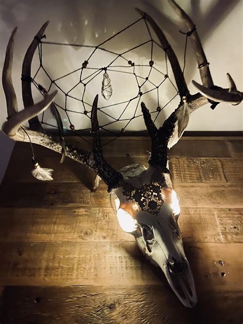 A Friend Ted Me The Deer Skull So I Turned It Into A Dream Catcher