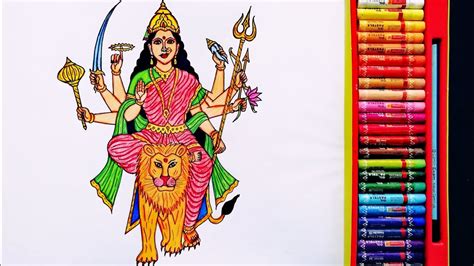 Beautiful Painting Of Durga Devi Time Lapse Drawing Of Goddess Durga