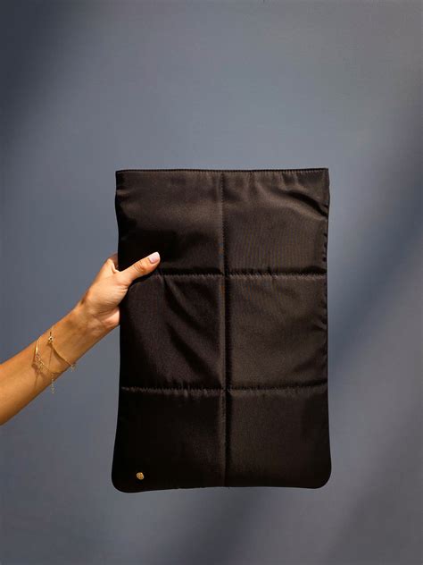 Quilted Nylon Laptop Sleeve Black Palma