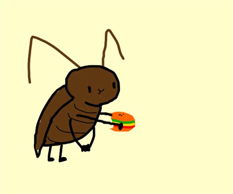 Cockroach Eating A Krabby Patty Drawception