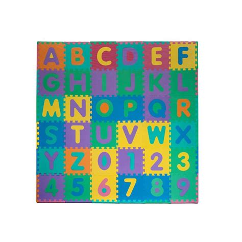 Hey Play 96 Piece Alphabet And Number Puzzle Foam Floor Playmat