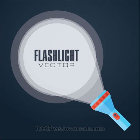 Free Vectors Flat Vector Illustration Flashlight Abstract