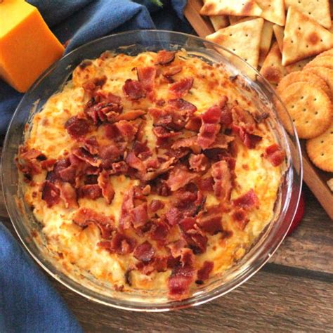 The Easiest Hot Bacon Cheddar Cheese Dip Feeding Your Fam