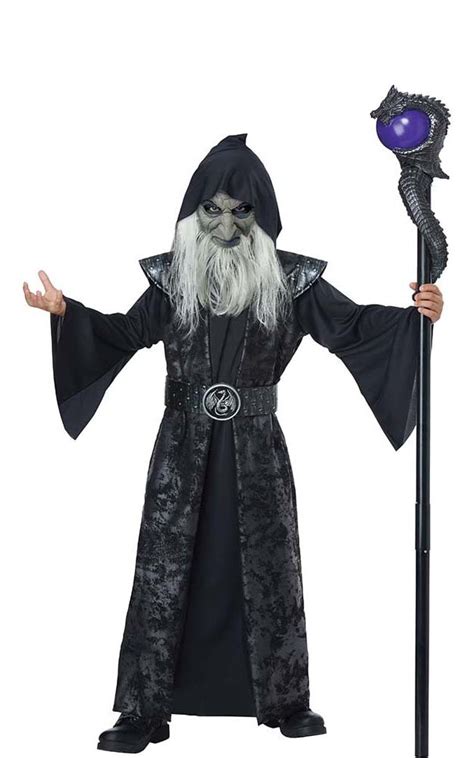 Dark Wizard Child Boys Fancy Dress Halloween Costume Ebay