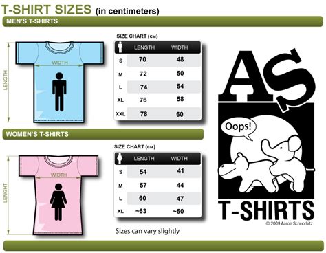 AS T Shirts Sizing Chart How To Choose The Right Size