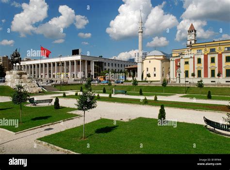 Skanderbeg Square In Tirana Albania Europe Stock Photo Alamy