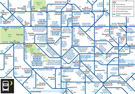 Plan Et Carte De Bus De Londres Stations Et Lignes