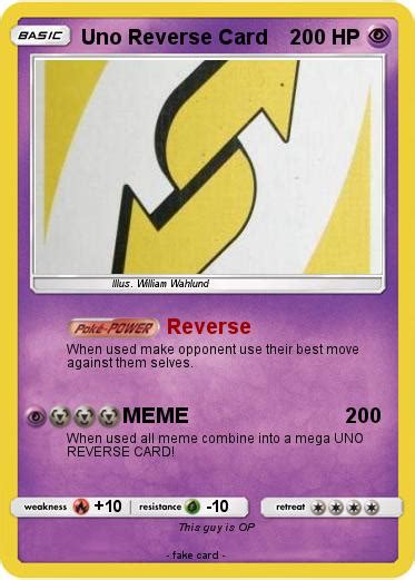 Pokémon Uno Reverse Card 6 6 Reverse My Pokemon Card