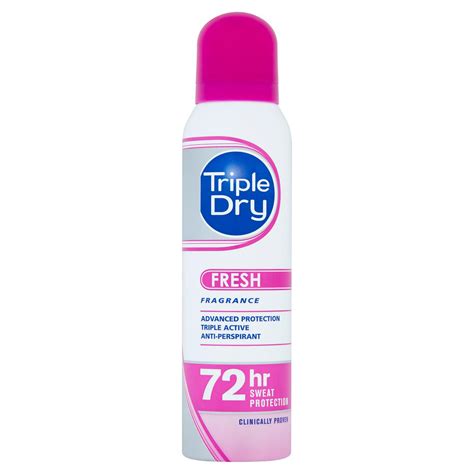 Triple Dry Fresh Active Antiperspirant Spray 150ml Britannialk