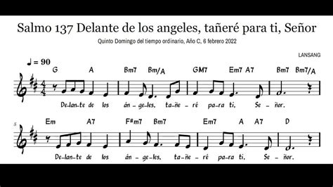 Salmo 137 Delante De Los Ángeles Tañeré Para Ti Señor Youtube