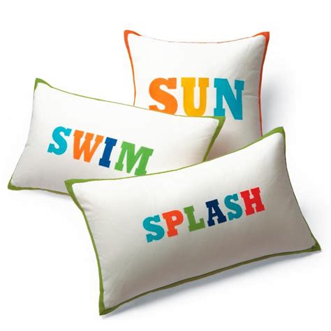 Pool Themed Embroidered Throw Pillows Frontgate
