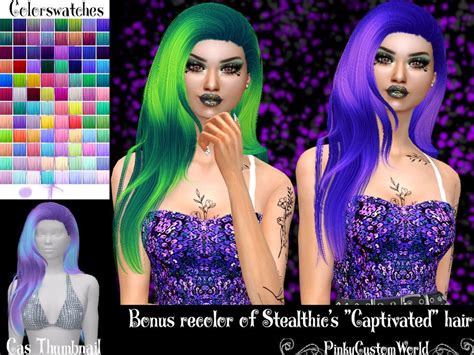 Sims 4 — Bonus Recolor Of Stealthics Captivated Hair By