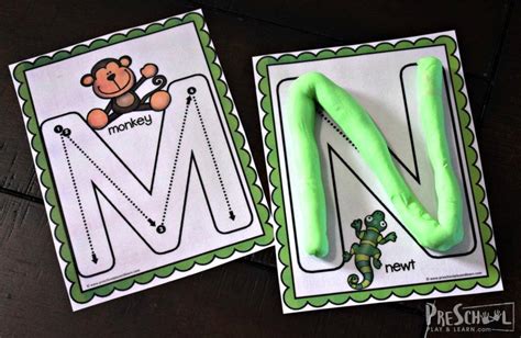 Use These Alphabet Playdough Mats To Make Letter M Is For Monkey And