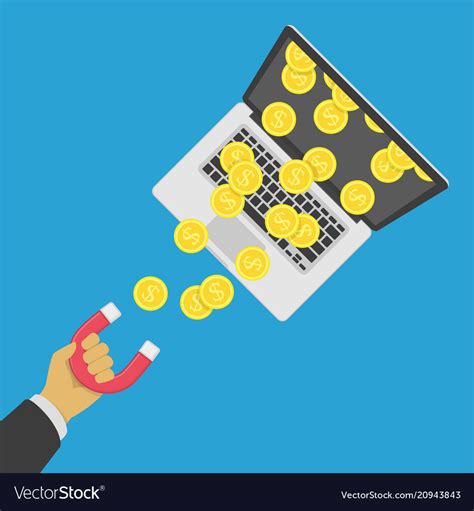 Magnet Attracts Money Royalty Free Vector Image