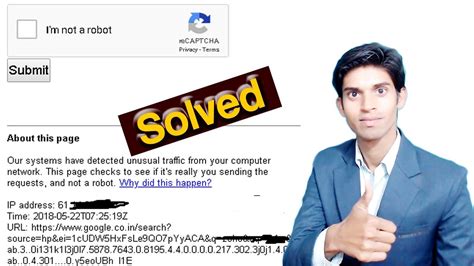 Solve Our Systems Have Detected Unusual Traffic From Your Computer