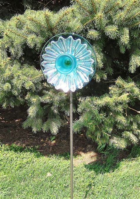 Recycled Glass Garden Yard Art Outdoor Decor Upcycled Glass