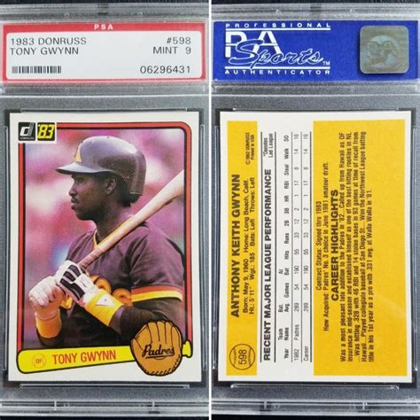 Find rookies, autographs, and more on comc.com. 1983 Donruss Tony Gwynn rookie card graded Mint by PSA ...