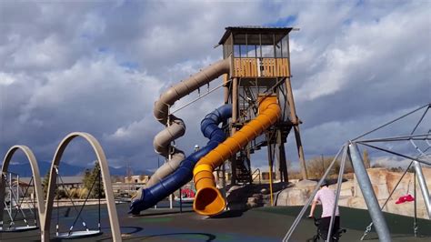 Cool New Playground Withthree Story Slide Kids Explore Youtube