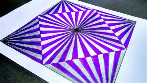 Geometric Design 3d Trick Art Optical Illusion