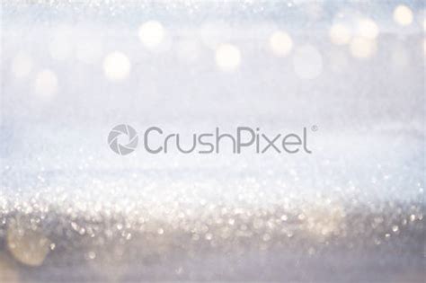 Abstract Silver Glitter Bokeh Lights With Soft Light Background Stock