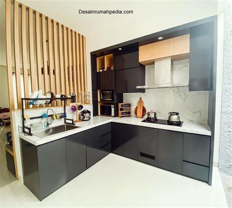 inspirasi desain kabinet dapur rumah minimalis modern cantik banget