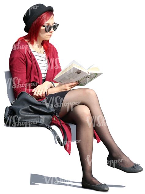 Woman With Sunglasses Sitting Outside And Reading Vishopper